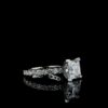 Solitaire Princess 4CT Diamond Ring With Band Made In 18/14/10KT Gold Studded With Shinny Moissanite Diamond For Anniversary Gift For Her