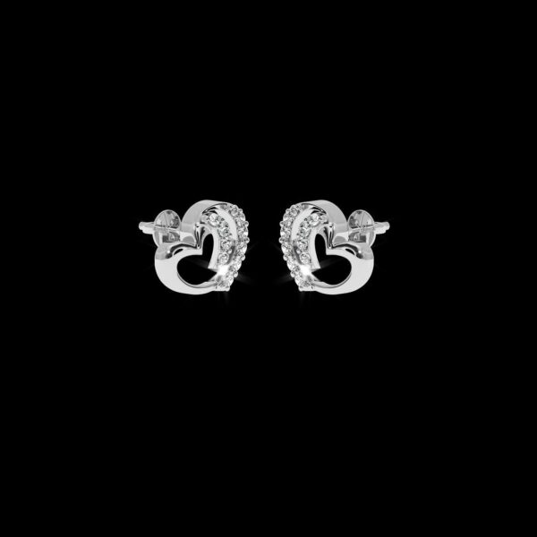 Gold Diamond Earring Made In 18 / 14 / 10 KT Gold Embellished With Certified Lab Diamonds For Anniversary And Birthday Gift For Her