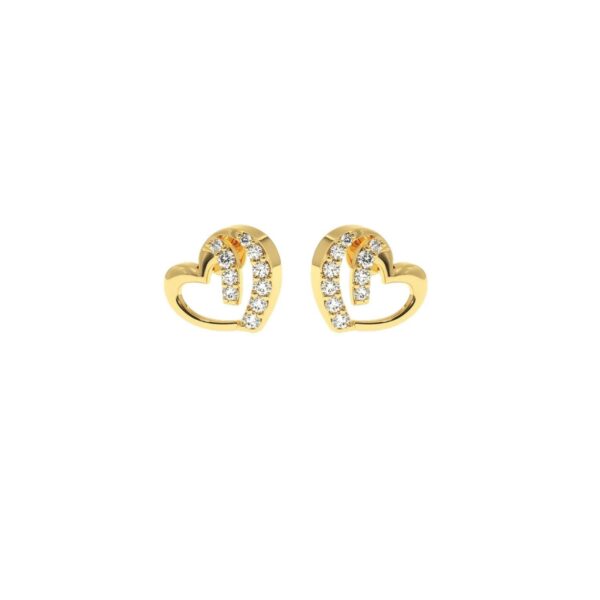 Gold Diamond Earring Made In 18 / 14 / 10 KT Gold Embellished With Certified Lab Diamonds For Anniversary And Birthday Gift For Her