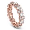 Diamond Gold Ring Made In 18 / 14 / 10 KT Gold Embellished With Certified Lab Diamonds For Anniversary And Wedding Gift For Her