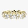 Diamond Gold Ring Made In 18 / 14 / 10 KT Gold Embellished With Certified Lab Diamonds For Anniversary And Wedding Gift For Her