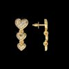 Heart Drop Style Earring Made In 18 / 14 / 10 KT Gold Embellished With Certified Lab Diamonds For Anniversary And Birthday Gift For Her