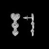 Heart Drop Style Earring Made In 18 / 14 / 10 KT Gold Embellished With Certified Lab Diamonds For Anniversary And Birthday Gift For Her