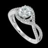 Infinity Round Diamond Ring Made In 18 / 14 / 10 KT Gold Embellished With Certified Lab Diamonds For Wedding And Anniversary Gift For Her