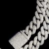 Iced Out 12 mm Miami Cuban Link Chain Made In 925 Sterling Silver Embellished With Shinny Moissanite Diamonds Available In Different Length
