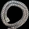 Iced Out 12 mm Miami Cuban Link Chain Made In 925 Sterling Silver Embellished With Shinny Moissanite Diamonds Available In Different Length