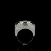 Iced Out Hip Hop Ring Made In 18 / 14 / 10 KT Gold Embellished Studded With Shinny Moissanite Diamonds For Birthday Gift