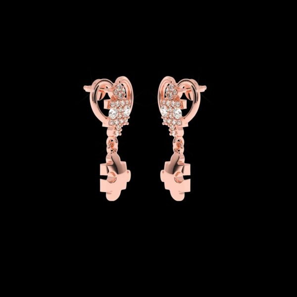 Gold Diamond Earring Made In 18/14/10 KT Gold Embellished With Certified Lab Diamond For Anniversary And Wedding Gift For The Special Person
