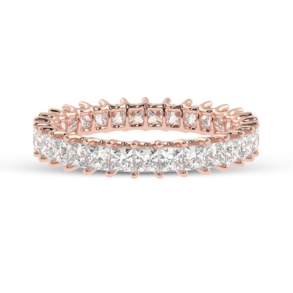 Princess Diamond Ring Made In 18 / 14 / 10 KT Gold Embellished With Certified Lab Diamonds For Wedding And Anniversary Gift For Her