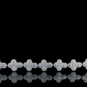Iced Out Cross Bracelet Made In 925 Sterling Silver Embellished With Shinny Moissanite Diamonds For The Birthday And Memorial Gift For Her