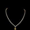 Pear Diamond Necklace Made In 18 / 14 / 10 KT Gold Embellished With Certified Lab Diamonds For Birthday And Anniversary Gift For Her