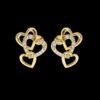 Heart Shape Stud Valentine Gift Earring Made In 18 / 14 / 10 KT Gold Embellished With Certified Lab Diamond For Wedding And Anniversary Gift
