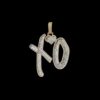 Iced Out Any Two Letter Name Pendant Made in 925 Sterling Silver Embellished With Shinny Moissanite Diamonds For Birthday And Memorial Gift