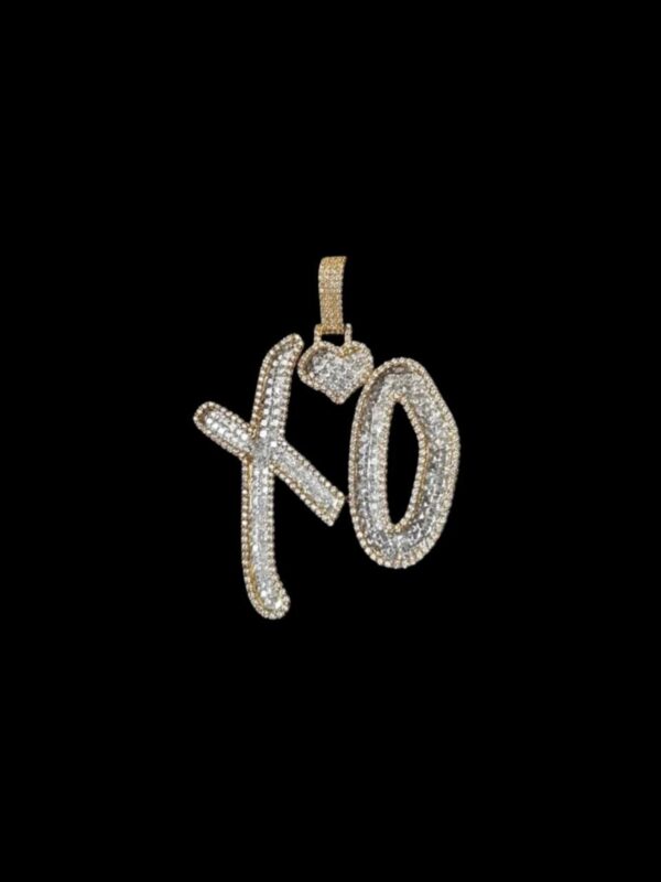 Iced Out Any Two Letter Name Pendant Made in 925 Sterling Silver Embellished With Shinny Moissanite Diamonds For Birthday And Memorial Gift