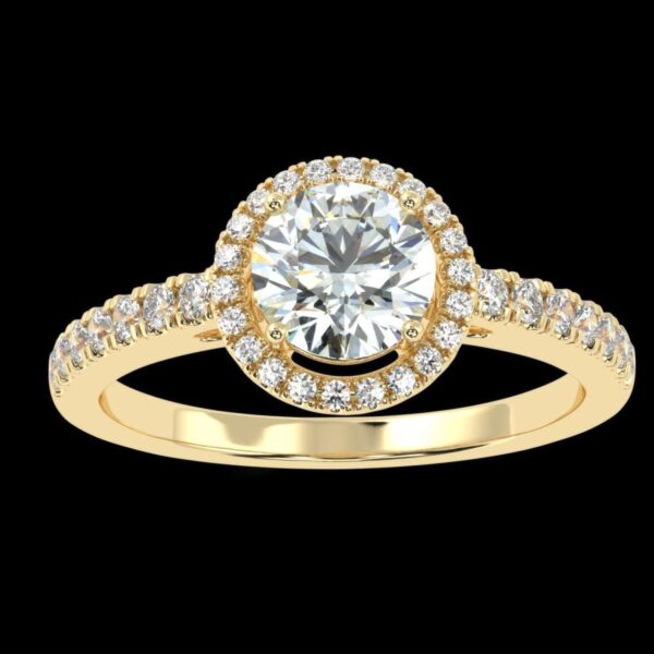 Solitaire Diamond Ring Made In 18/14/10 KT Gold Embellished With Certified Lab Diamonds For Wedding And Anniversary Gift For Special Person