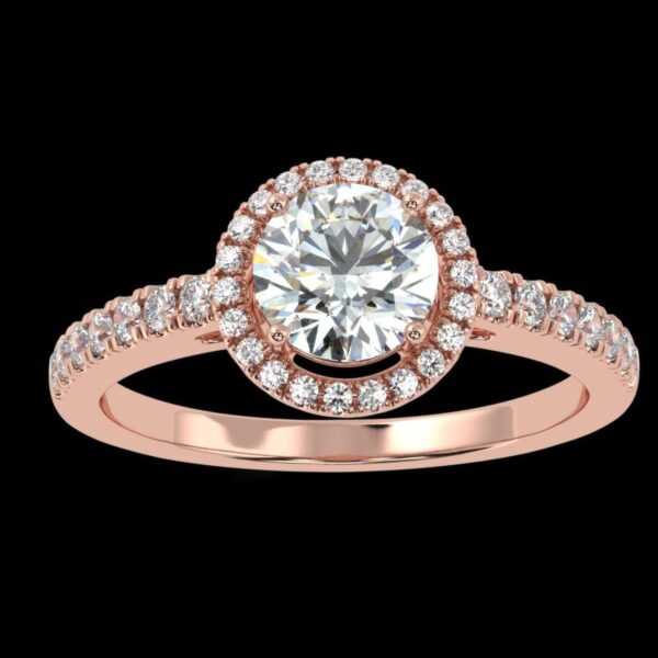 Solitaire Diamond Ring Made In 18/14/10 KT Gold Embellished With Certified Lab Diamonds For Wedding And Anniversary Gift For Special Person