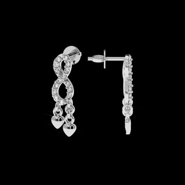 Drop Diamond Earring Made In 18 / 14 / 10 KT Gold Embellished With Certified Lab Diamonds For Wedding And Anniversary Gift For Her