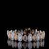 Pear Shaped Diamond Bracelet in Mixed Tones Made In 18/14/10KT Gold Studded With Shinny Moissanite Diamond For Birthday And Anniversary Gift
