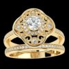 Two Layered Band Style Diamond Ring Made In 18 / 14 / 10 KT Gold Embellished With Certified Lab Diamonds For Wedding And Anniversary Gift