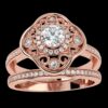 Two Layered Band Style Diamond Ring Made In 18 / 14 / 10 KT Gold Embellished With Certified Lab Diamonds For Wedding And Anniversary Gift