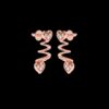 Heart Drop Gold Earring Made In 18 / 14 /10 KT Gold Embellished With Certified Lab Diamonds For Wedding And Anniversary Gift