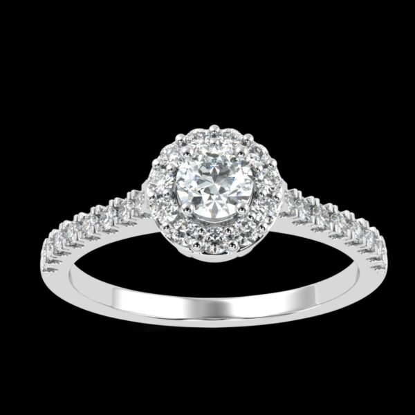 Solitaire Round Engagement Ring Made In 18 / 14 / 10 KT Gold Embellished Certified Lab Diamonds For Wedding And Anniversary Gift For Her