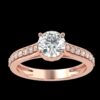 Solitaire Diamond Ring Made In 18 / 14 / 10 KT Gold Embellished With Certified Lab Diamonds For Anniversary And Wedding Gift For Her