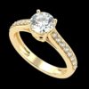 Solitaire Diamond Ring Made In 18 / 14 / 10 KT Gold Embellished With Certified Lab Diamonds For Anniversary And Wedding Gift For Her
