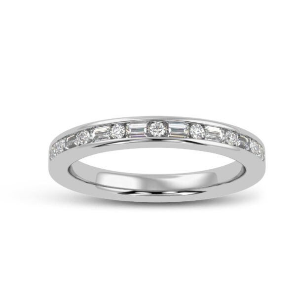 Unique Diamond Ring Band Made In 18 / 14 / 10 KT Gold Embellished With Certified Lab Diamonds For Wedding And Anniversary Gift For Her