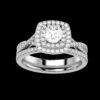 Solitaire Halo Band Ring Made In 18 / 14 / 10 KT Gold Embellished With Certified Lab Diamonds For Wedding And Anniversary Gift For Her