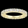 Fully Round Diamond Band Ring Made In 18 / 14 / 10 KT Gold Embellished With Certified Lab Diamonds For Anniversary And Wedding Gift For Her