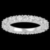 Fully Round Diamond Band Ring Made In 18 / 14 / 10 KT Gold Embellished With Certified Lab Diamonds For Anniversary And Wedding Gift For Her