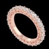Fully Round Diamond Band Ring Made In 18 / 14 / 10 KT Gold Embellished With Certified Lab Diamonds For Anniversary And Wedding Gift For Her