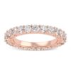 Fully Round Diamond Band Ring Made In 18 / 14 / 10 KT Gold Embellished With Certified Lab Diamonds For Anniversary And Wedding Gift For Her