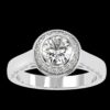 Sparkling Elegance Round Diamond Ring Made In 18 / 14 / 10 KT Gold Embellished With Certified Lab Diamonds For Anniversary And Wedding Gift