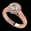 Sparkling Elegance Round Diamond Ring Made In 18 / 14 / 10 KT Gold Embellished With Certified Lab Diamonds For Anniversary And Wedding Gift