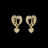 Classic Gold Earring Made In 18 / 14 / 10 KT Gold Embellished With Certified Lab Diamonds For Anniversary And Wedding Gift For Her