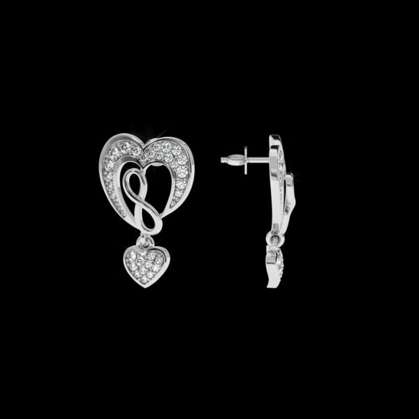 Classic Gold Earring Made In 18 / 14 / 10 KT Gold Embellished With Certified Lab Diamonds For Anniversary And Wedding Gift For Her