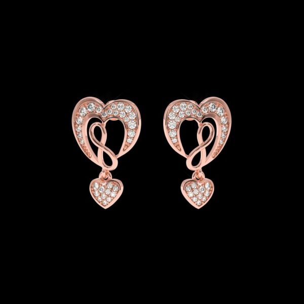 Classic Gold Earring Made In 18 / 14 / 10 KT Gold Embellished With Certified Lab Diamonds For Anniversary And Wedding Gift For Her
