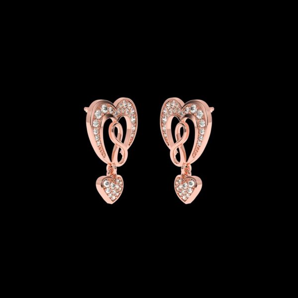Classic Gold Earring Made In 18 / 14 / 10 KT Gold Embellished With Certified Lab Diamonds For Anniversary And Wedding Gift For Her