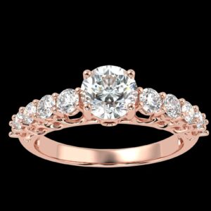 Lab Grown Diamond Wedding Ring Made In 18 / 14 / 10 KT Gold Embellished With Certified Lab Diamonds For Anniversary And Wedding Gift For Her