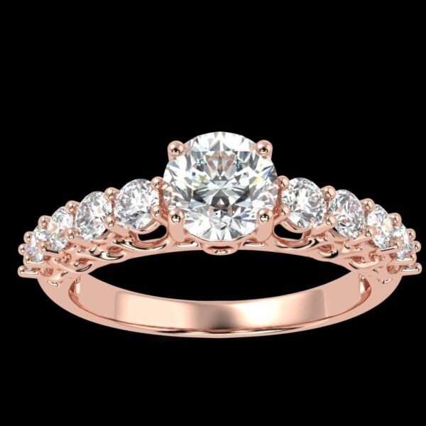 Lab Grown Diamond Wedding Ring Made In 18 / 14 / 10 KT Gold Embellished With Certified Lab Diamonds For Anniversary And Wedding Gift For Her