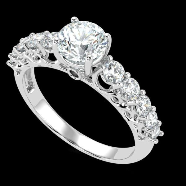 Lab Grown Diamond Wedding Ring Made In 18 / 14 / 10 KT Gold Embellished With Certified Lab Diamonds For Anniversary And Wedding Gift For Her