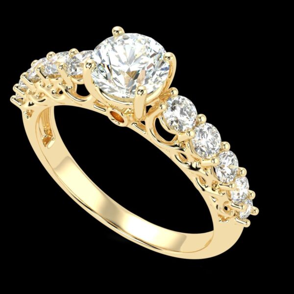 Lab Grown Diamond Wedding Ring Made In 18 / 14 / 10 KT Gold Embellished With Certified Lab Diamonds For Anniversary And Wedding Gift For Her
