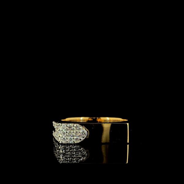 Men's Delicate Diamond Ring Made In 18 / 14 / 10 KT Gold Embellished With Certified Lab Diamonds For Anniversary And Wedding Gift For Him