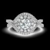 Twisted Style Diamond Ring Made In 18 / 14 / 10 KT Gold Embellished With Certified Lab Diamonds For Anniversary And Wedding Gift For Her