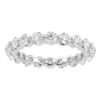 Round Cut Eternity Diamond Ring Made In 18 / 14 / 10 KT Gold Embellished With Certified Lab Diamond For Anniversary And Wedding Gift For Her