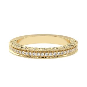 Luxury Gold Ring Made In 18/14/10 KT Gold Embellished With Certified Lab Diamonds For Wedding And Anniversary Gift For The Special Occasion
