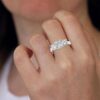 Luxury Diamond Ring Made In 18 / 14 / 10 KT Gold Embellished With Certified Lab Diamonds For Anniversary And Birthday Gift To Special Person