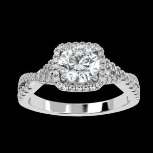 Unique Style Solitaire Ring Made In 18 / 14 / 10 KT Gold Embellished With Certified Lab Diamonds For Wedding And Anniversary Gift For Her